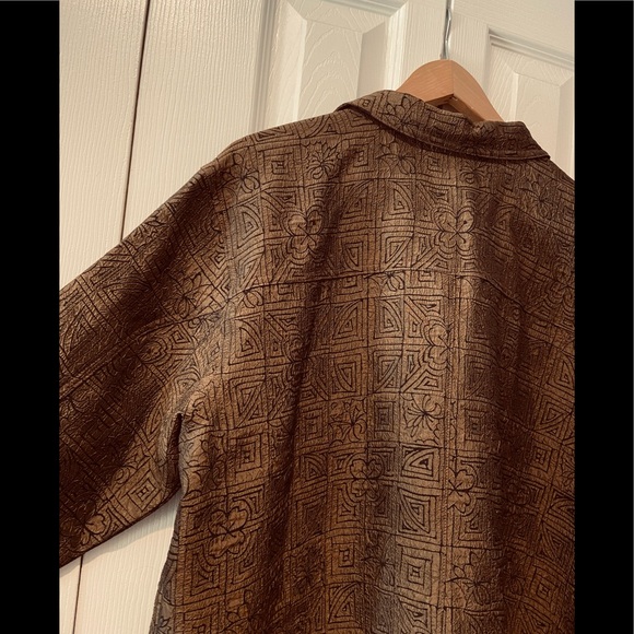 Fabulous~Chico’s~Boxy Jacket In a Rich Copper/Brown & Black Print - Picture 9 of 12